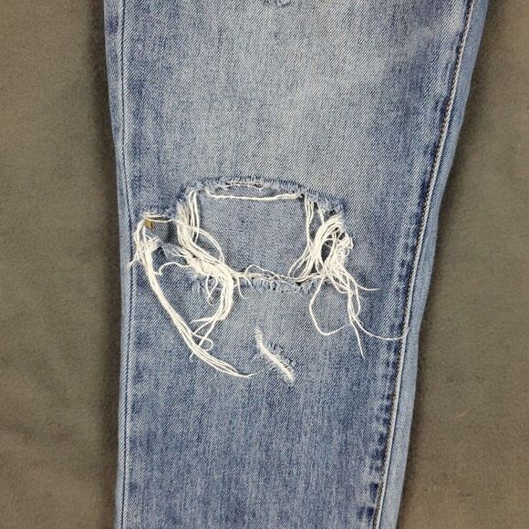 Risen Jeans Womens Small 26x25 Distressed Skinny Mid Rise Denim Los Angeles - Picture 12 of 16